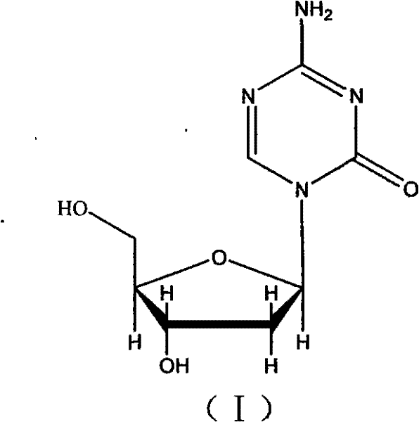 Chemical structure of Decitabine (NSC 127716) showing the 2-deoxy-beta-D-erythro-pentofuranosyl configuration