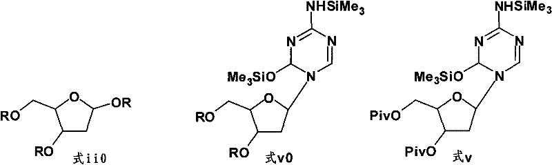 Coupling reaction of protected sugar and silylated base catalyzed by TMSOTf