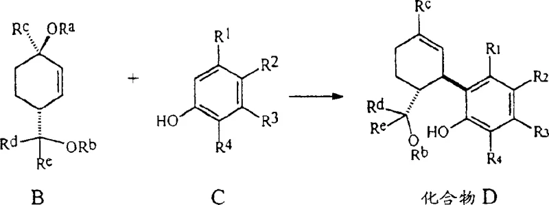 General reaction scheme showing coupling of protected Compound B with Compound C to form Intermediate D and final Product A