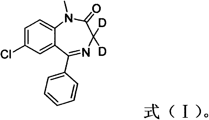 Chemical structure of Deuterated Diazepam showing deuterium incorporation at the C3 position