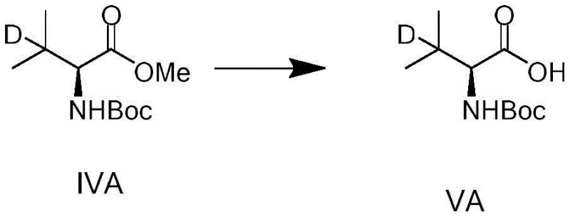 Hydrolysis of deuterated ester IVA to deuterated acid VA