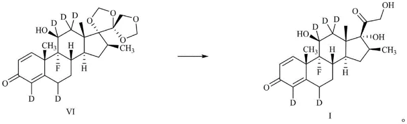 Final deprotection step yielding deuterium-labeled betamethasone with high purity