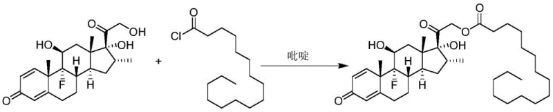 Conventional synthesis route using palmitoyl chloride and pyridine