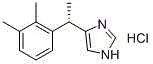 Chemical structure of Dexmedetomidine Hydrochloride showing the chiral center and imidazole ring