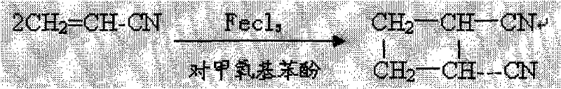FeCl3 catalyzed dimerization of acrylonitrile to form cis and trans dinitrile cyclobutane mixture