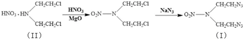 Complete synthetic route for 1,5-diazido-3-nitroazapentane using MgO buffered nitration and biphasic azidation