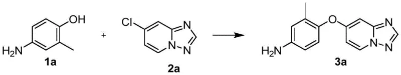 Optimized synthesis of Compound 3a using cesium carbonate catalyst showing 91% yield