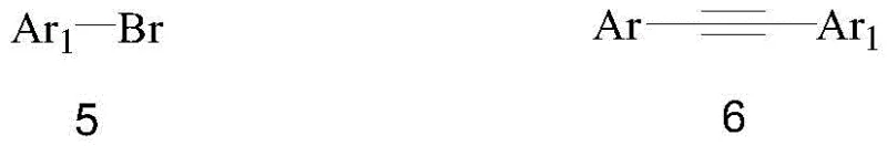 General reaction scheme showing the two-step Sonogashira coupling process using diethoxyphosphono protection to synthesize diarylacetylene derivatives