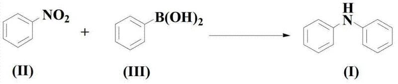 Specific example of diphenylamine synthesis showing reaction conditions and high yield