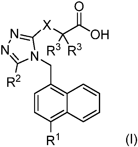 General chemical structure Formula I of the novel carboxylic acid URAT1 inhibitor showing variable R groups