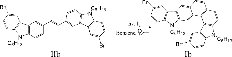 Reaction scheme for the synthesis of bromo-substituted diaza[7]helicene (Ib) demonstrating functional group tolerance