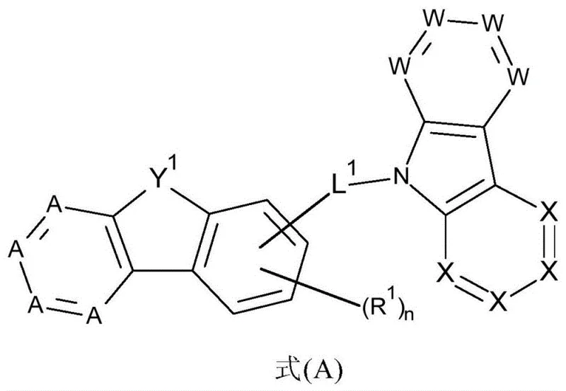 General chemical structure Formula A of diazadibenzofuran carbazole derivatives for OLED applications