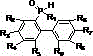 General structural formula of biphenyl phosphine oxide starting materials with variable substituents