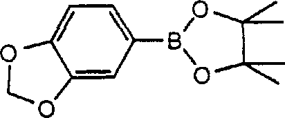 Reaction scheme showing the formation of aryl boronate from aryl iodide using diboron derivative