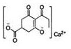 Chemical structure of Prohexadione Calcium showing the cyclohexanecarboxylate core