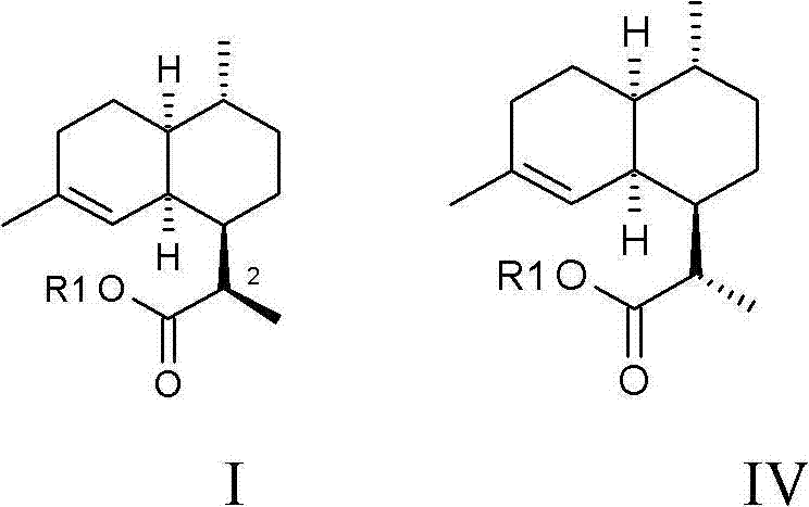 Reaction scheme showing conventional reduction of artemisinic acid derivatives using Nickel Boride yielding mixed isomers