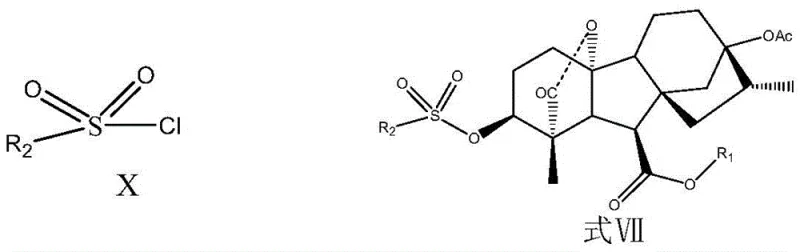 Reaction mechanism showing triflation and elimination precursor formation