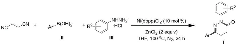 General reaction scheme for one-pot synthesis of 4,5-dihydropyridazin-3-one compounds using Ni catalyst