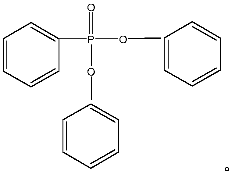 Chemical structure of Diphenyl Phenylphosphonate showing P-C and P-O-C bonds
