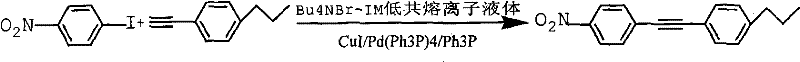 Specific synthesis of 1-propyl-4-(4-nitrophenylethynyl)benzene using Bu4NBr-IM ionic liquid
