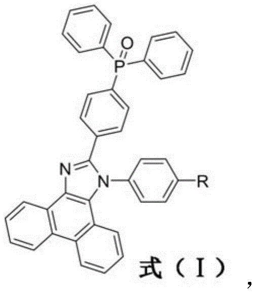 General molecular structure of Formula I showing the phenanthroimidazole core and diphenylphosphine oxide substituent