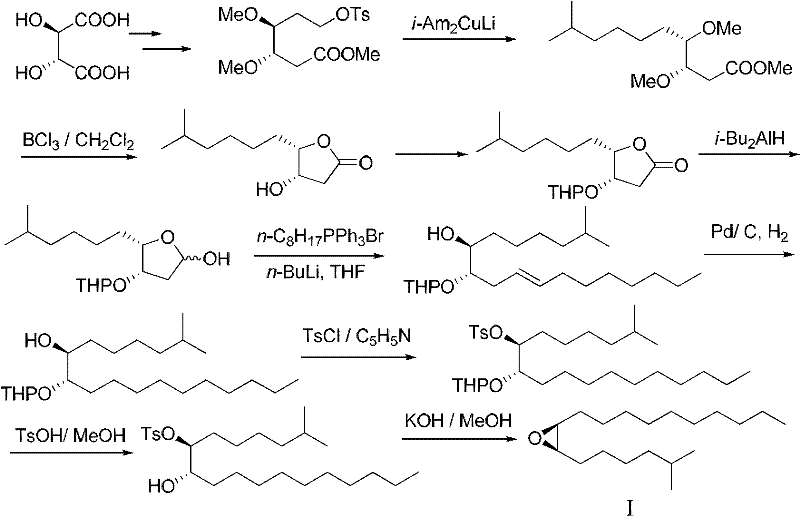 Conventional 12-step synthesis route by Mori showing low efficiency