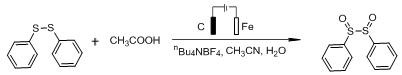 Electrochemical oxidation of diphenyl disulfide to diphenyl disulfoxide