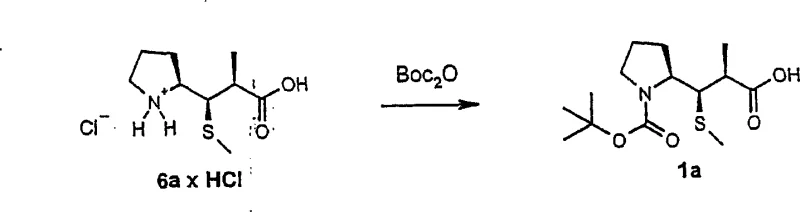 Final deprotection step converting hydrochloride salt 6a to target acid 1a