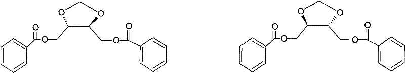 Stereochemical structures of the target diastereoisomers (4R,5R) and (4S,5S) dioxolane derivatives