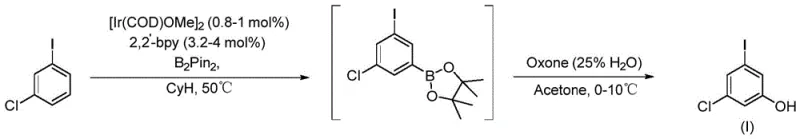 Prior art synthesis route using expensive Iridium catalyst and Oxone