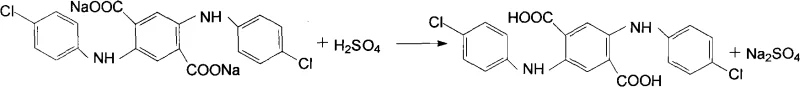 Reaction pathway for hydrolysis and oxidation converting the intermediate to the final terephthalic acid derivative