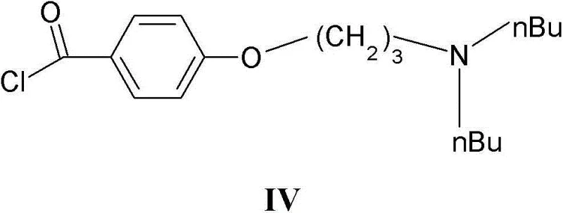 Structure of Formula IV benzoyl chloride reagent