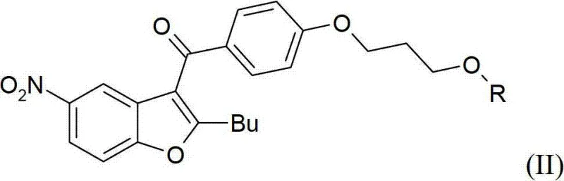 Structure of Nitro Precursor Formula II before reduction