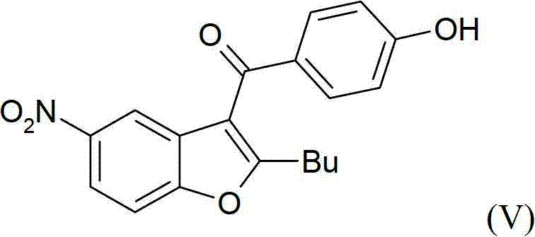 Structure of starting material Formula V used to synthesize the nitro precursor