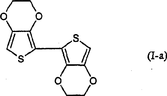 Specific experimental example showing the synthesis of EDOT dimer (I-a) from the dihydro-precursor using chloranil