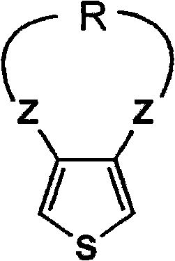 General formula of the final thiophene derivative product showing the fused ring structure