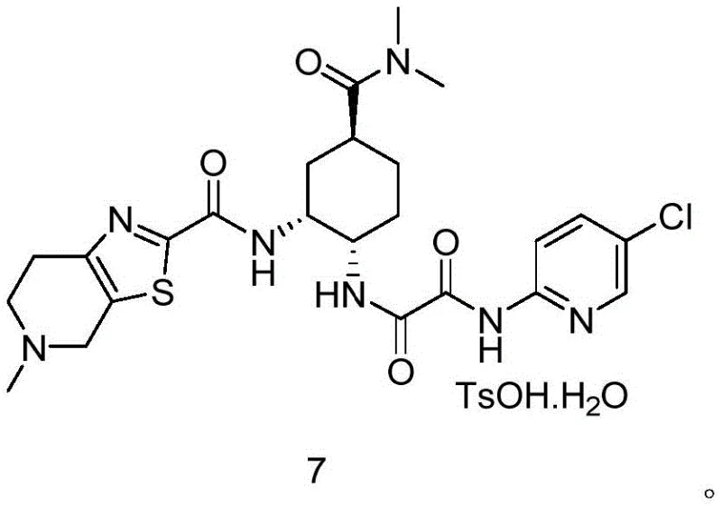 Final salt formation of Edoxaban tosylate monohydrate