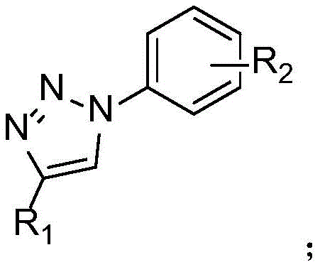 General reaction scheme for one-pot synthesis of 1,2,3-triazoles using dibromovinylbenzene and nitro compounds