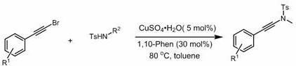 Preparation of alkynamide starting materials from arylacetylene bromides