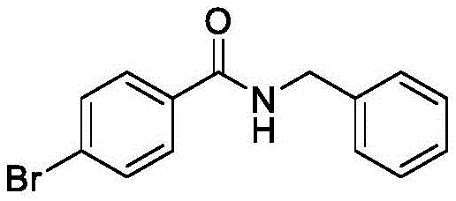 Chemical structure of N-benzyl-4-bromobenzamide demonstrating halogen tolerance