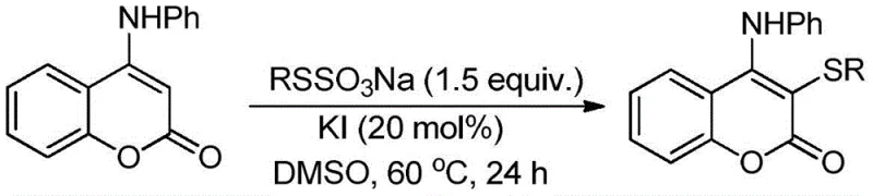 Conventional synthesis method using Bunte salts showing low atom efficiency