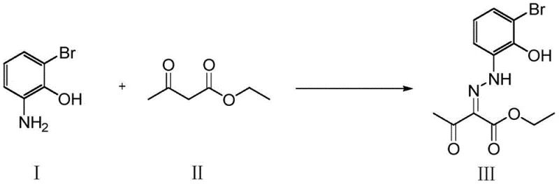 Diazotization and coupling reaction mechanism for Intermediate III
