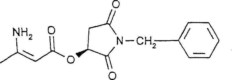 Chemical structure of the chiral amino-butenate intermediate containing the maleimide auxiliary group