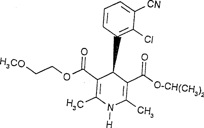 Final enantiopure 1,4-dihydropyridine product structure with specific ester substituents
