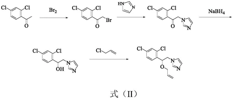 Conventional synthetic route for Enilconazole involving bromination and reduction steps