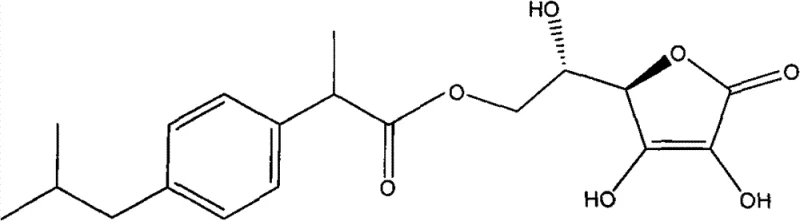 Specific reaction scheme for the synthesis of L-ascorbyl-6-O-ibuprofen ester via enzymatic transesterification