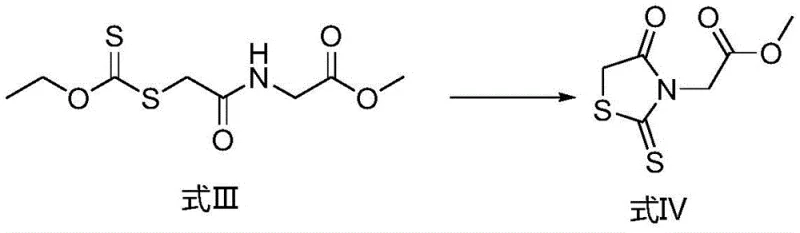 Cyclization reaction mechanism converting Formula III to Formula IV using potassium tert-butoxide
