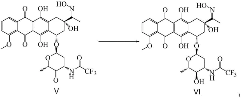 Step C reaction scheme showing chiral reduction of ketone V to alcohol VI using (-)-DIPCl