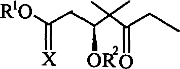 General molecular formula of the novel epothilone C1-6 fragment compounds with variable silyl and benzyl protecting groups