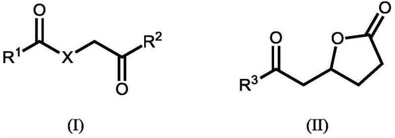 General chemical formulas (I) and (II) representing biomass-derived precursors for epsilon-caprolactam synthesis